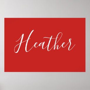 Je aangepaste witscript op rood poster