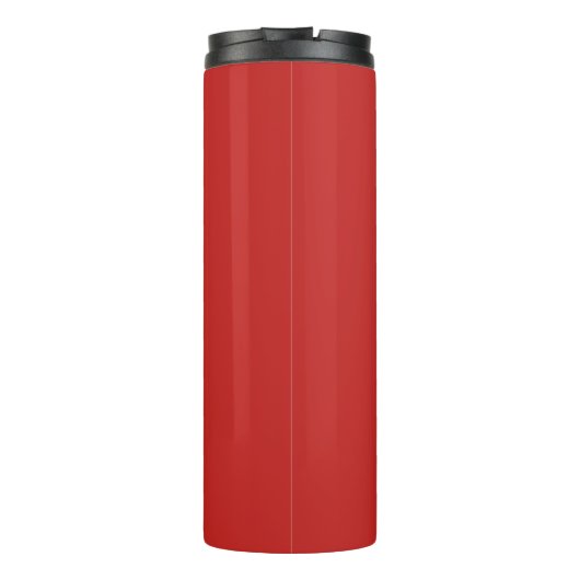 Je aangepaste witscript op rood thermosbeker (Achterkant)