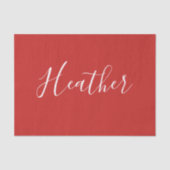 Je aangepaste witscript op rood tissuepapier (Voorkant)