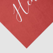 Je aangepaste witscript op rood tissuepapier (Detail)