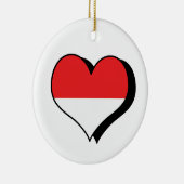 Je aime décoration de drapeau de Monaco (Droite)