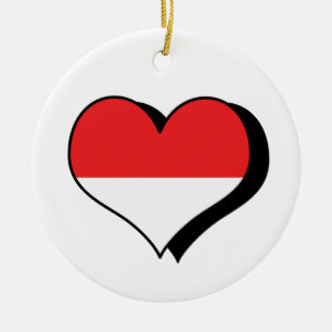 Je aime décoration de drapeau de Monaco