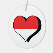 Je aime décoration de drapeau de Monaco (Gauche)