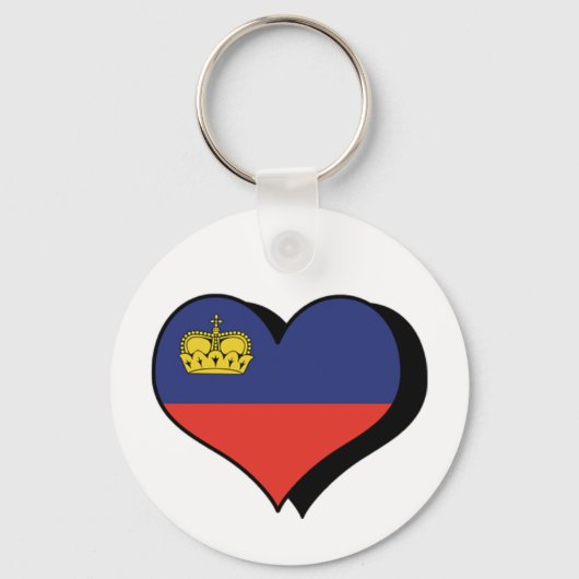 Je aime le porte-clés Liechtenstein (Recto)