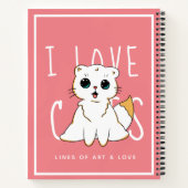 Je aime les chats Cahier de nom mignon modèle (Dos)