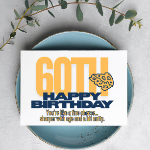 Je als een fijne kaas volwassen verjaardagskaart feestdagen kaart