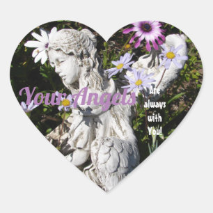 Je Angels zijn altijd bij je, Floral Angel Hart Sticker
