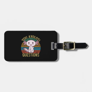 Je Axolotl Vragen Retro 90s Grappige Axolotl Bagagelabel