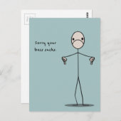 Je baas is klote briefkaart (Voorkant / Achterkant)