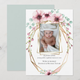 Je Baby foto van Fresh Spring Flowers en Foliage Kaart