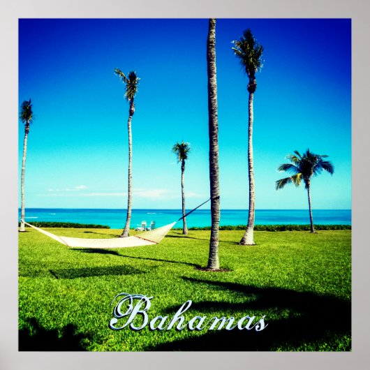 Je Bahamastekst aanpassen Poster (Voorkant)