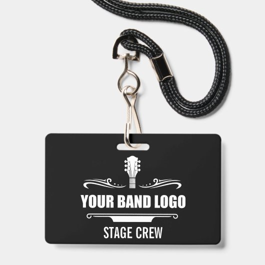 Je Bandlogo Stage Crew Breed Badge (Voorzijde met lanyard)