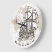 Je bedoelt de wereld voor mij  Nautical Grote Klok (Hoek)