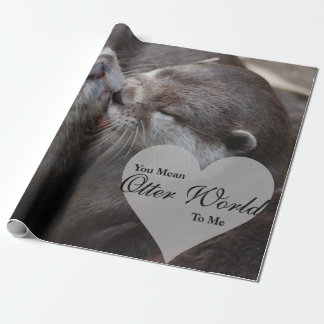 Je bedoelt een otterwereld voor mij, otters houden cadeaupapier