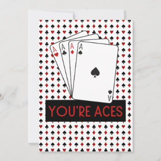 JE BENT ACES Las Vegas Style Dank je creditcard Bedankkaart