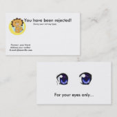 Je bent afgewezen. visitekaartje (Voorkant / Achterkant)