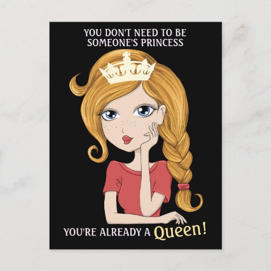 Je bent al een koningin briefkaart (Voorkant)