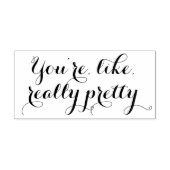 Je bent als echt  grappig citaat scrapbooking 	rubberstempel (Afrduk)