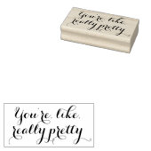 Je bent als echt  grappig citaat scrapbooking 	rubberstempel (Gestempeld)