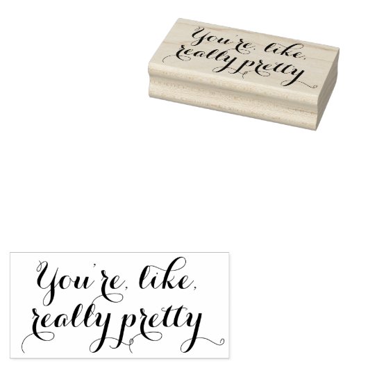 Je bent als echt  grappig citaat scrapbooking 	rubberstempel (Gestempeld)