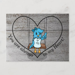 Je bent altijd in Mijn Heart Bluebird Briefkaart