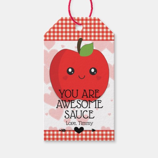 Je bent Awesome Sauce Valentijnsdag Cadeaulabel (Voorkant)