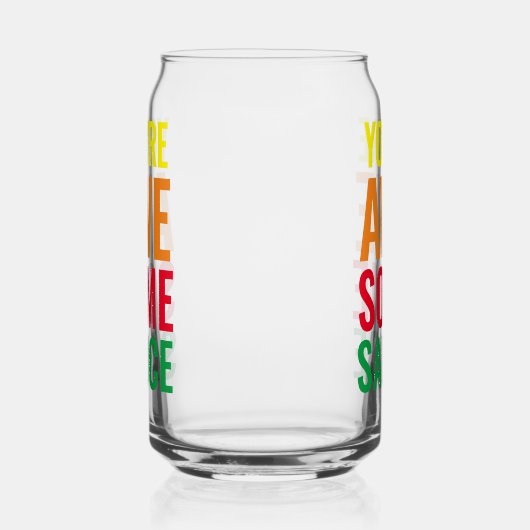 Je bent Awesomesaus! Wereld Compliment Day Blikvorm Glas (Links)