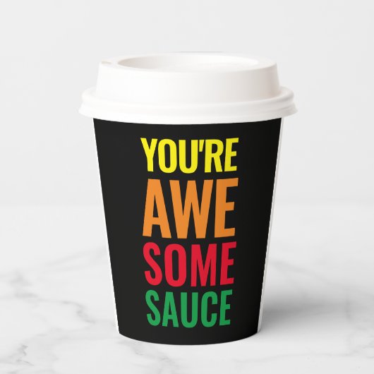 Je bent Awesomesaus! Wereld Compliment Day Papieren Bekers (Achterkant)