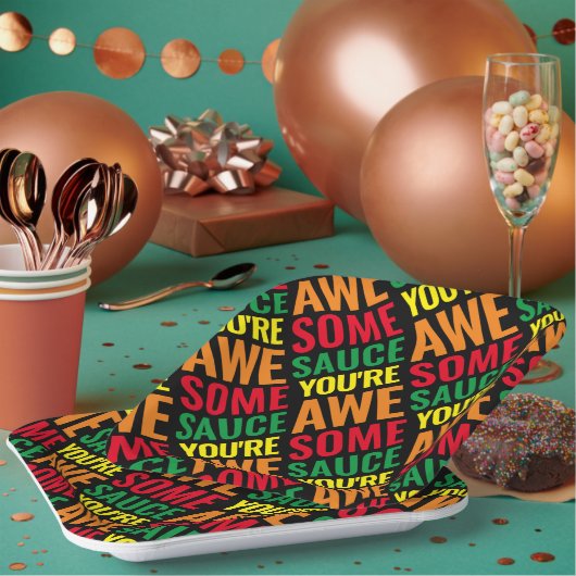 Je bent Awesomesaus! Wereld Compliment Day Papieren Bordje (Multi)