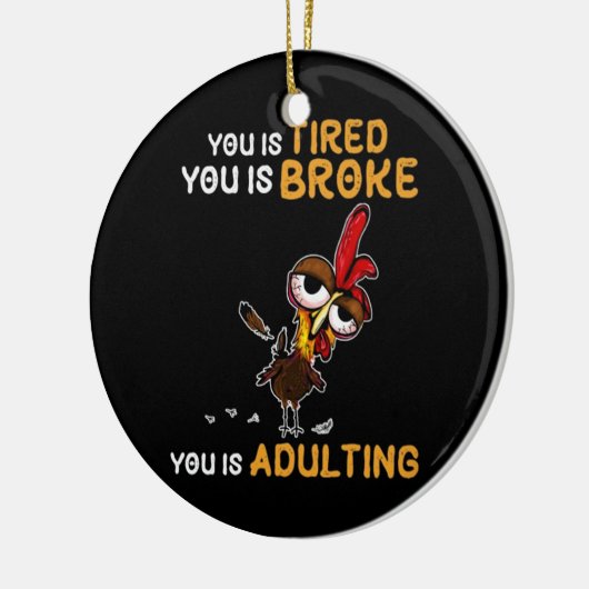 Je bent bang dat je gek bent keramisch ornament (Links)