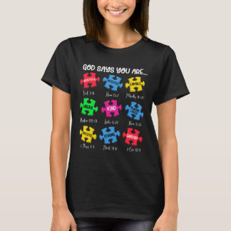 Je bent bewust van autisme Puzzle Bijbelversies Ch T-shirt