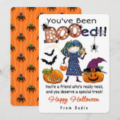 Je bent “BOOed”-Persoonlijke Halloween kaart (Voorkant / Achterkant)