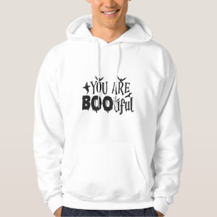 Je bent Bootiful Halloween Clever Black Typography Hoodie