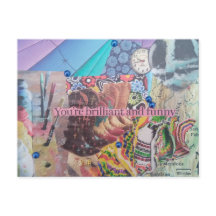 Je bent briljant en grappig Collage Briefkaart