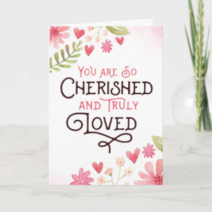 Je bent Cheryed en houdt van bloemen. Bedankkaart