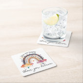 Je bent dapper, positieve bevestiging geschenk moe vierkante kartonnen onderzetter (Insitu)