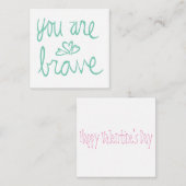 Je bent dapper Valentijn Notitiekaartje (Voorkant / Achterkant)