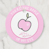 Je bent de appel van mijn oog - met liefde - Roze Bedankjes Labels (Achterkant)