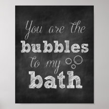 Je bent de belletjes van mijn Bath Chalkboard Prin