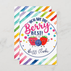 Je bent de Berry Best Teacher Cadeaukaarthouder Kaart