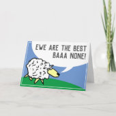 Je bent de beste balk, geen - Sheep Pun Kaart (Voorkant)