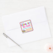 Je bent de beste dank die je verdient. vierkante sticker (Envelop)