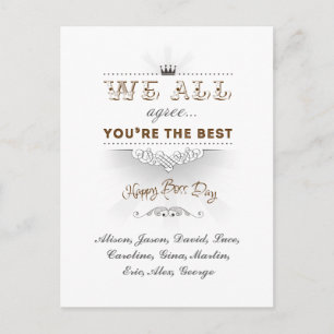 Je bent de beste, Happy Boss Dag Briefkaart