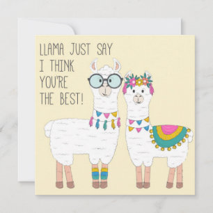 Je bent de beste lama kerstkaart