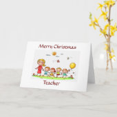 JE BENT DE BESTE LERAAR * VROLIJK KERSTFEEST * KAART (Gele Bloem)