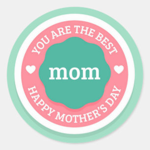 Je bent de beste moeder gelukkige moederdag ronde sticker
