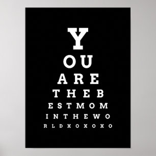 Je bent de beste moeder in de World eye Chart Poster