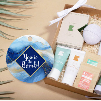 Je bent de Bom Kerst Spa Favor Tags | Vakantie Bedankjes Labels