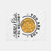 Je bent de butter van mijn naan. fleece deken (Voorkant (Horizontaal))