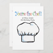 Je bent de Chef-uitnodiging Kaart (Voorkant / Achterkant)